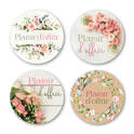 Stickers Ronds Plaisir d'offrir - 1 Rouleau