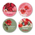 Stickers Ronds Plaisir d'offrir - 1 Rouleau