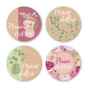 Stickers Ronds Plaisir d'offrir - 1 Rouleau