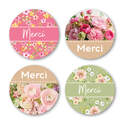 Autocollants Ronds Merci - 1 Rouleau