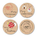 Autocollants Ronds Joyeux Noël - Quatro Rondo