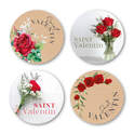 Autocollants Ronds Saint Valentin - 1 Rouleau