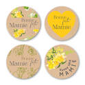 Autocollants Ronds Bonne Fête Mamie - 1 Rouleau