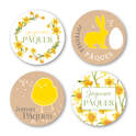 Stickers Ronds Joyeuses Pâques - 1 Rouleau