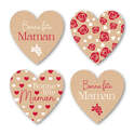 Autocollants Bonne fête maman - 1 rouleau