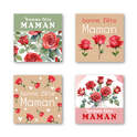 Stickers Bonne fête maman - Quatro carré