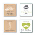 Stickers carrés - Joyeuse fête des pères