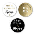 Autocollants Ronds Pour la Meilleure Maman - 1 Rouleau