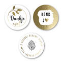 Autocollants Ronds Dankje - Vendu par 1 rouleau