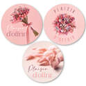 Stickers Ronds Plaisir d'offrir - 1 Rouleau