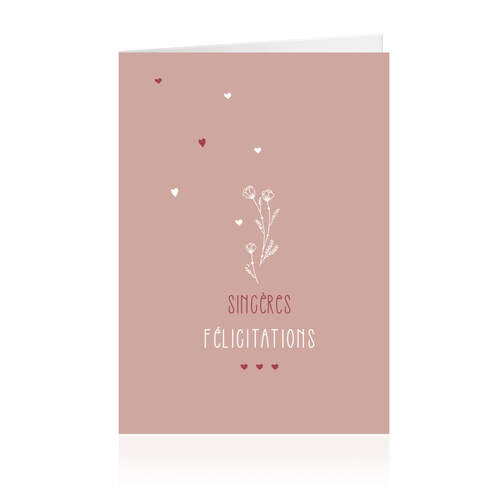 Sincères félicitations