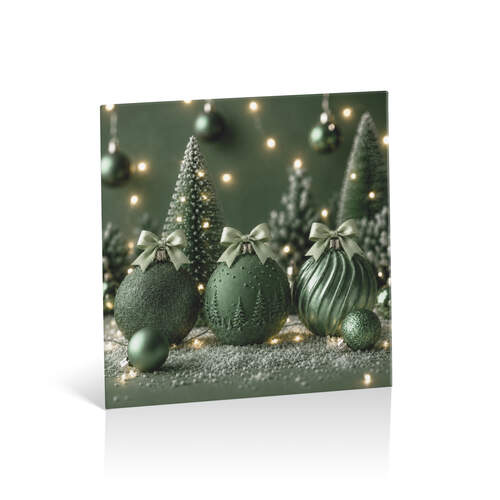 Green christmas balls