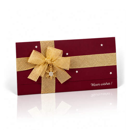 Nuance burgundy stars warm wishes