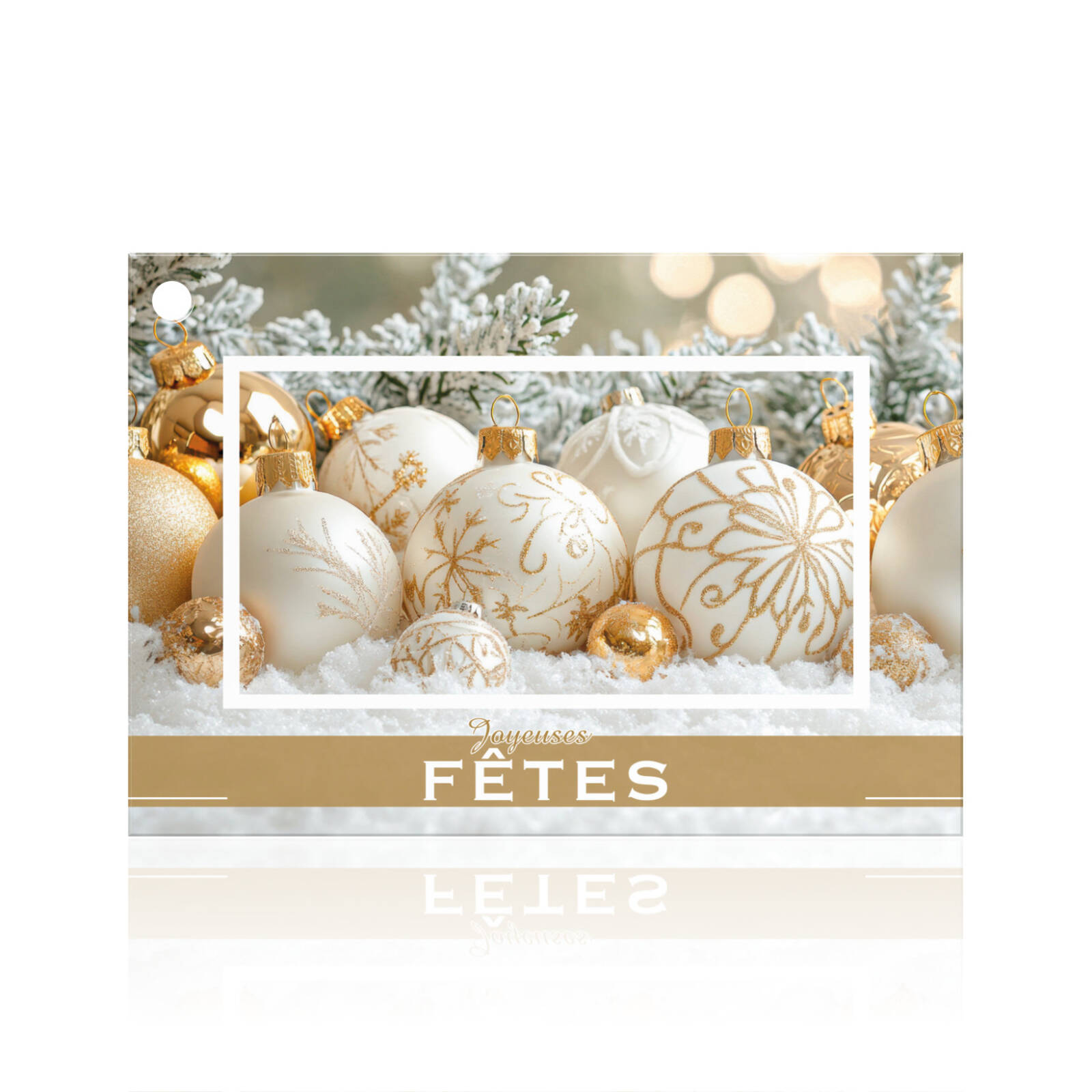 Cartes Joyeuses Fêtes - 10 Pièces