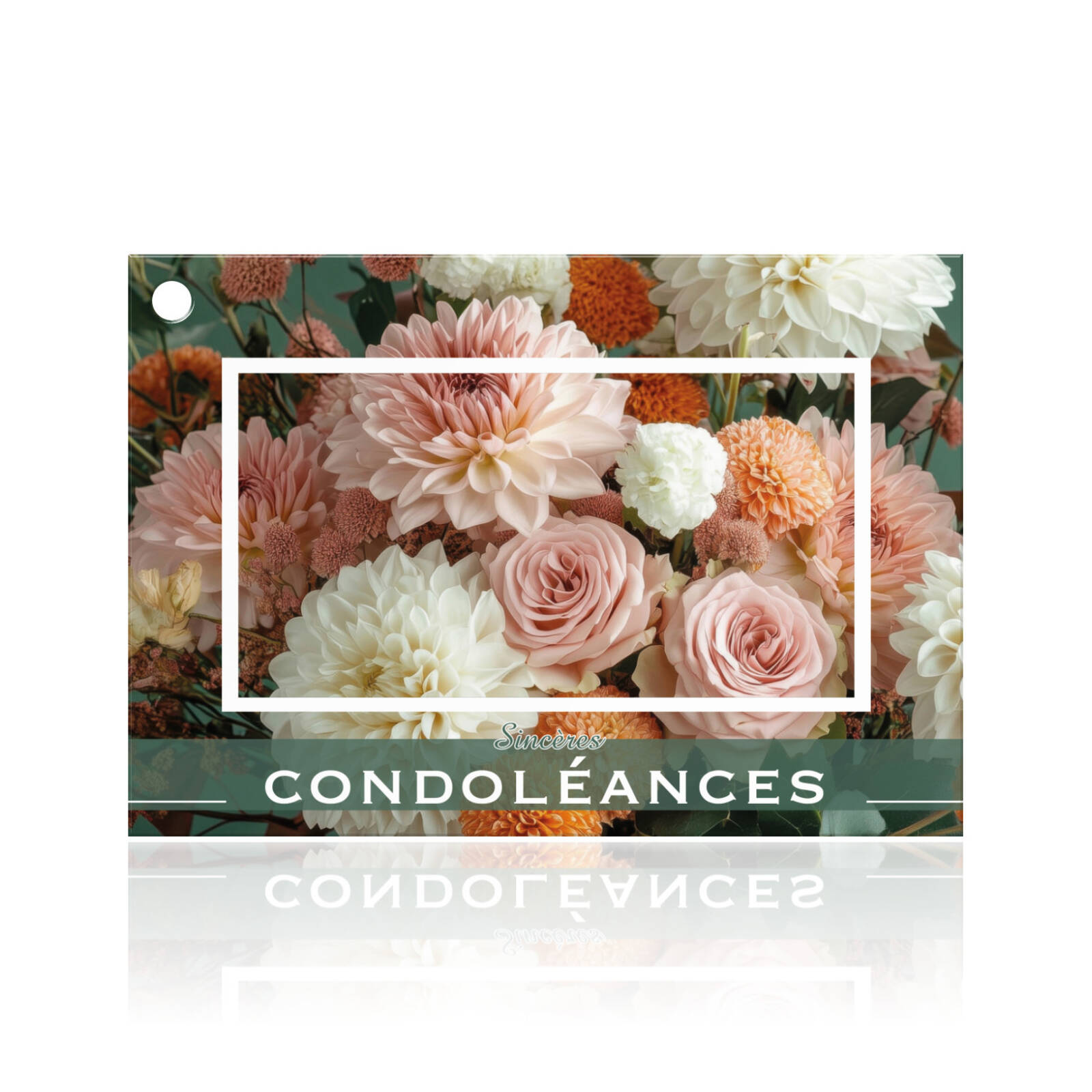Cartes de condoléances sincères - 10 pièces