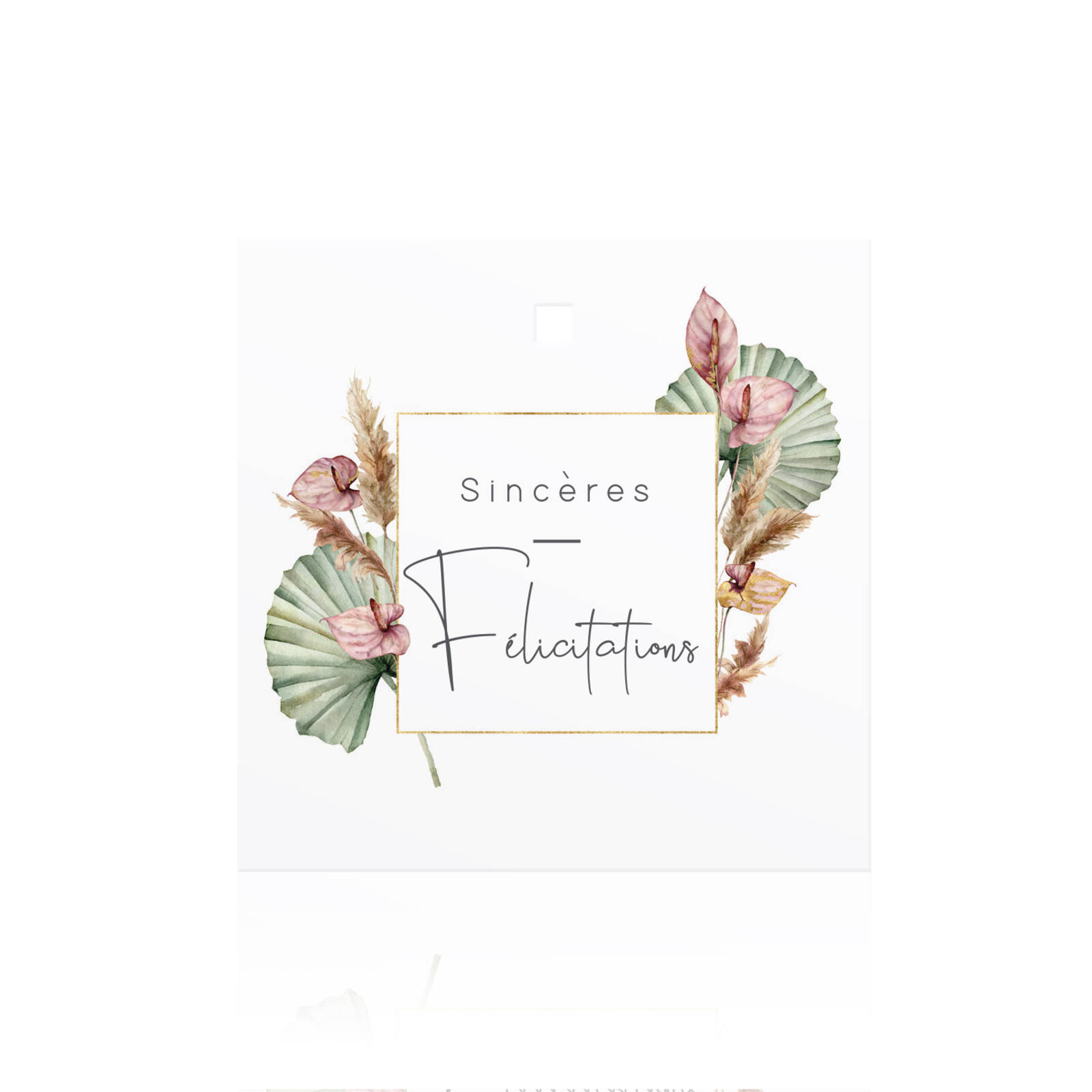 Sincères félicitations - Cartes carrées