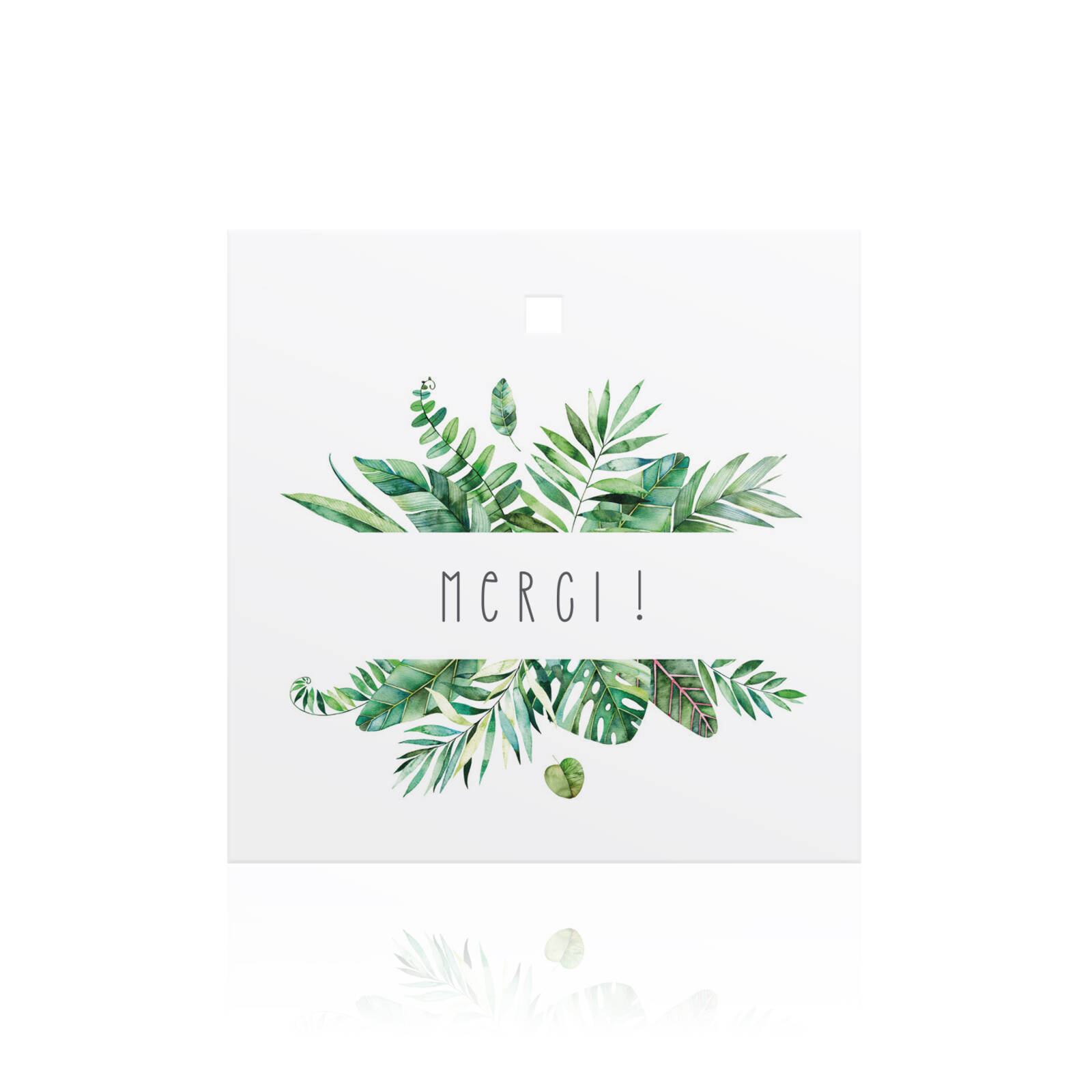 Cartes Carrées Merci - 10 Pièces