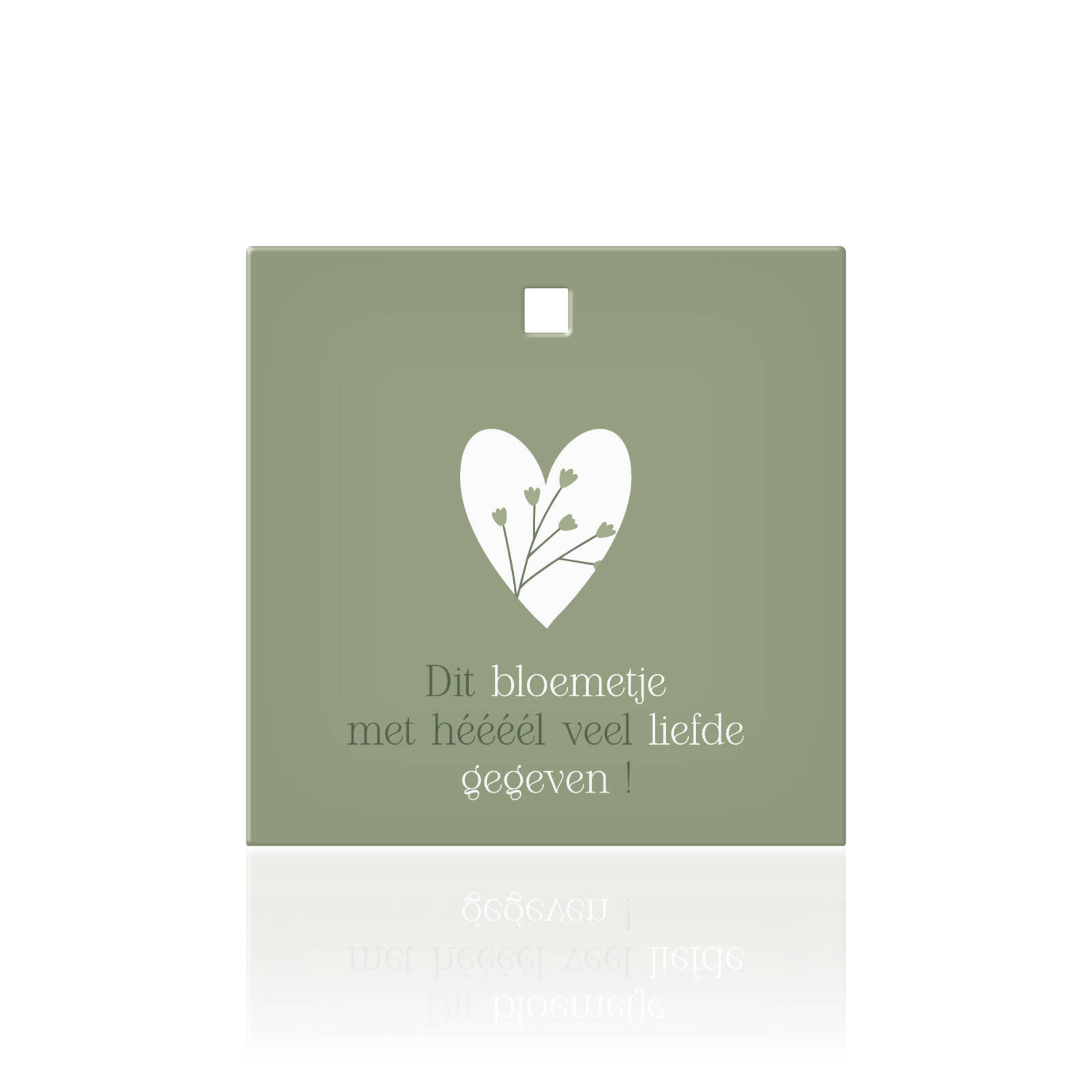 Carte carrée: Ce bouquet donné avec amour