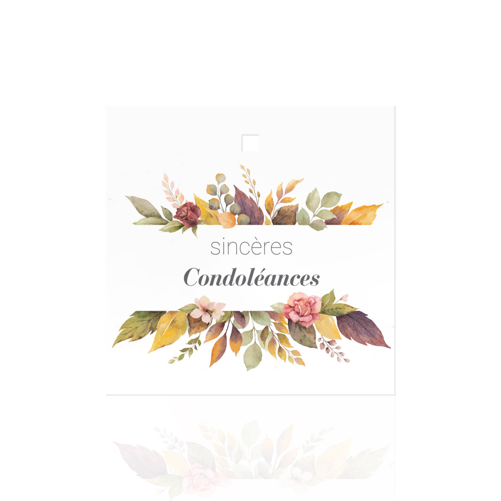 Sincères Condoléances - Cartes Carrées