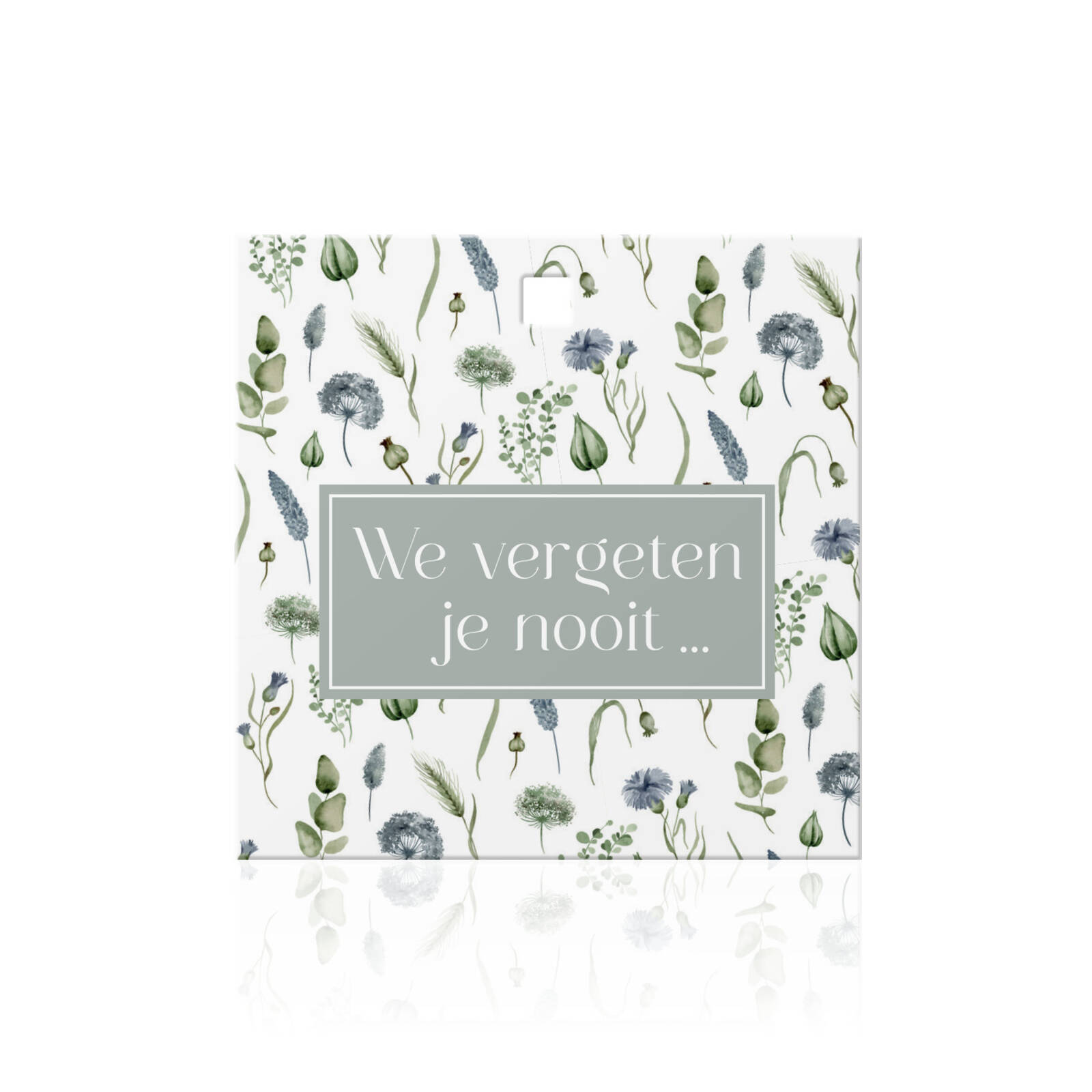 Carte carrée Nous ne vous oublierons jamais - 10 pcs