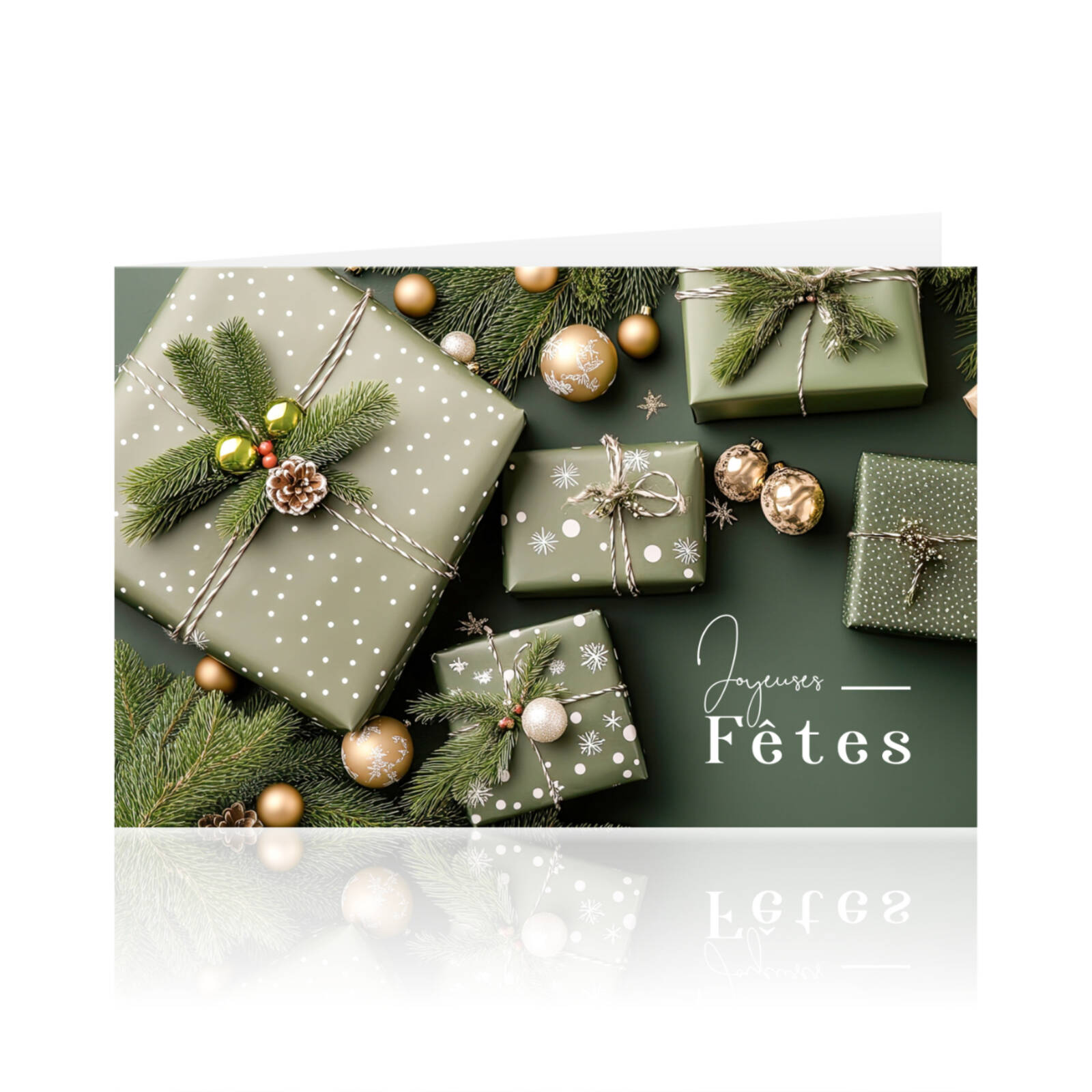 Cartes Joyeuses Fêtes - 10 Pièces