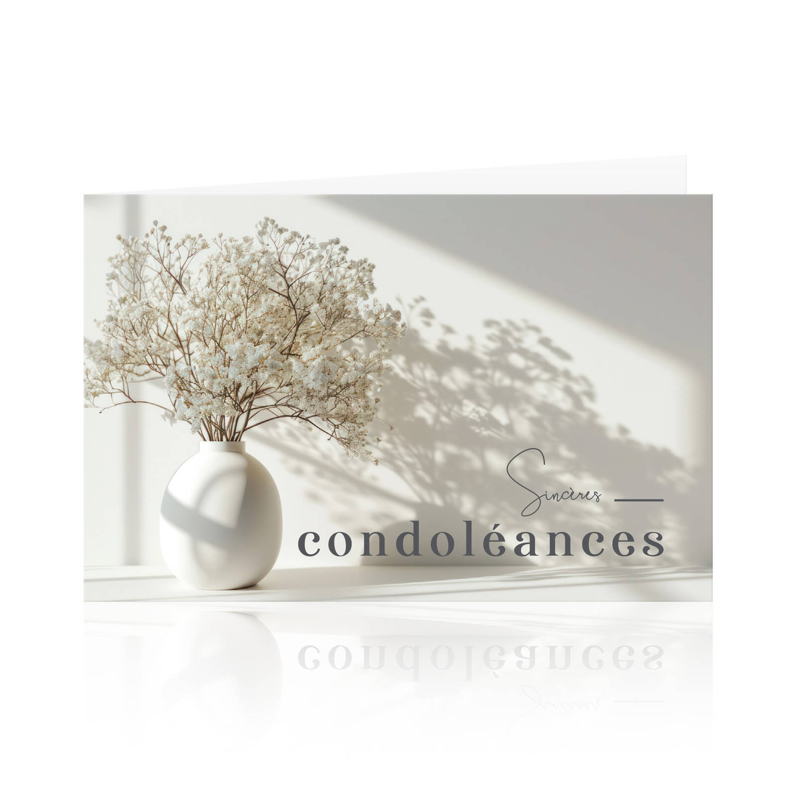 Sincères condoléances - Cartes de vœux par 10