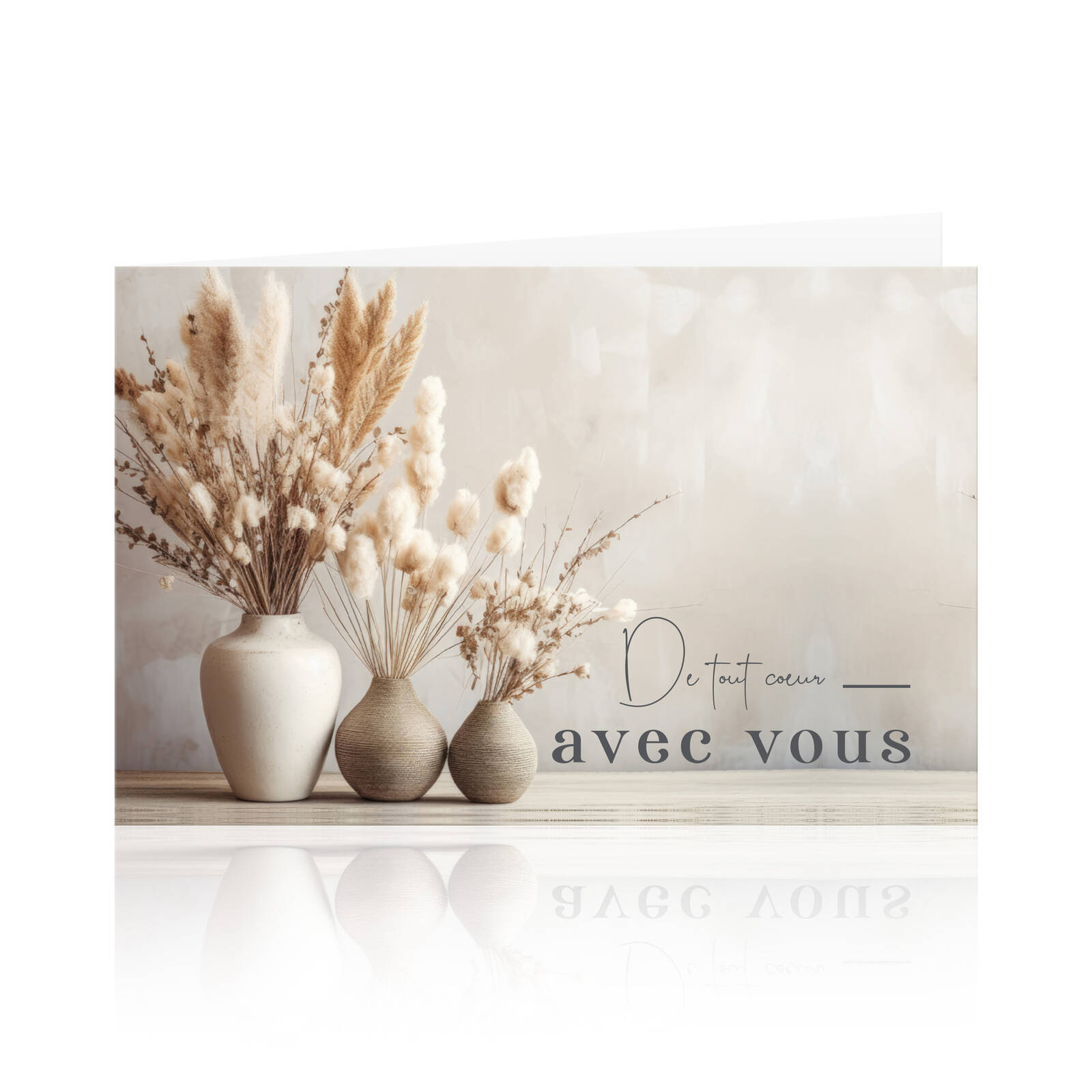 De tout coeur avec vous - Cartes de Vœux Romantiques