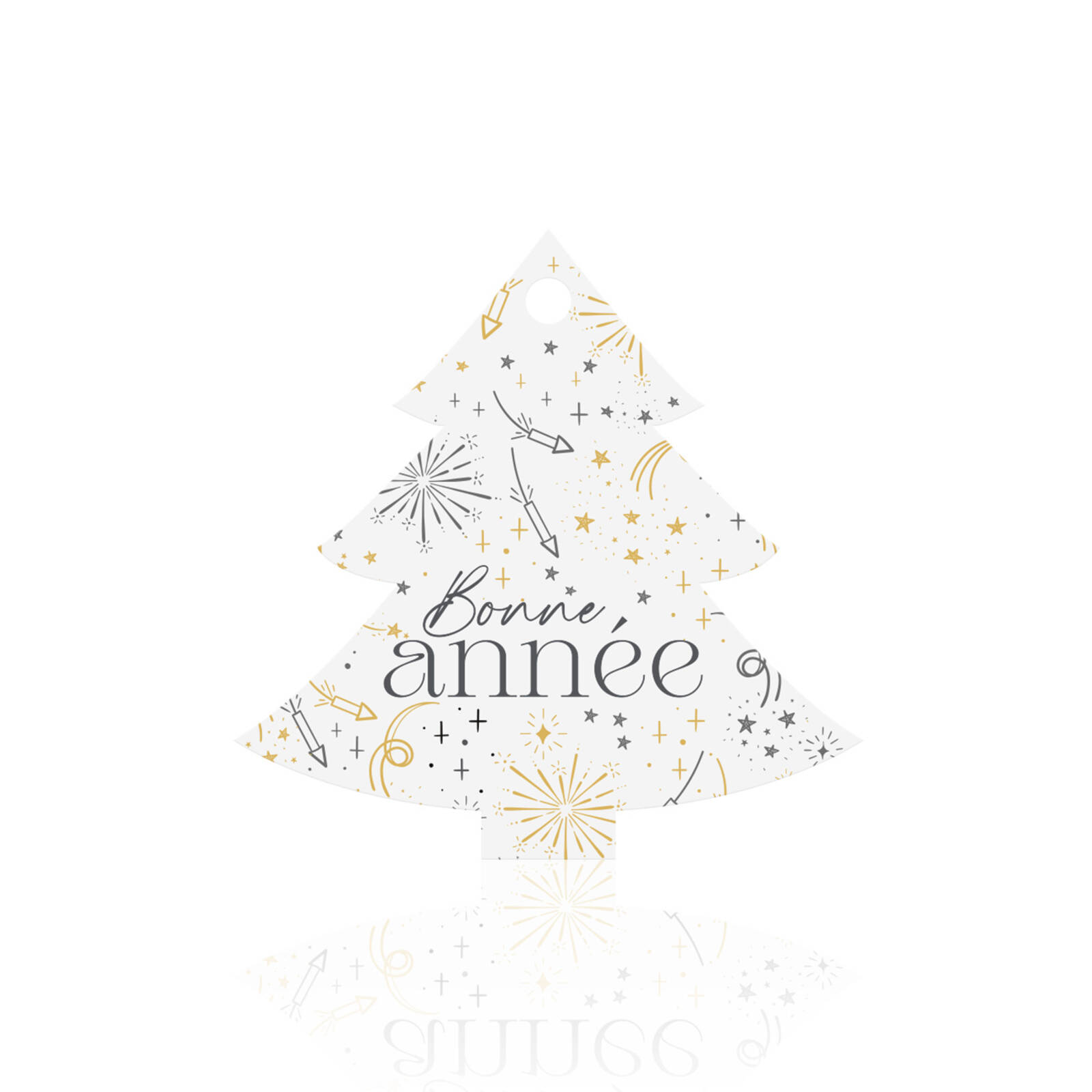 Cartes Carrées Festa Bonne Année - 10 Pièces