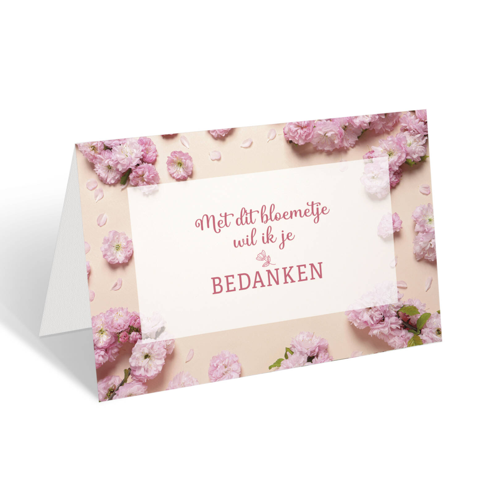 Merci avec cette carte florale - 10 pièces