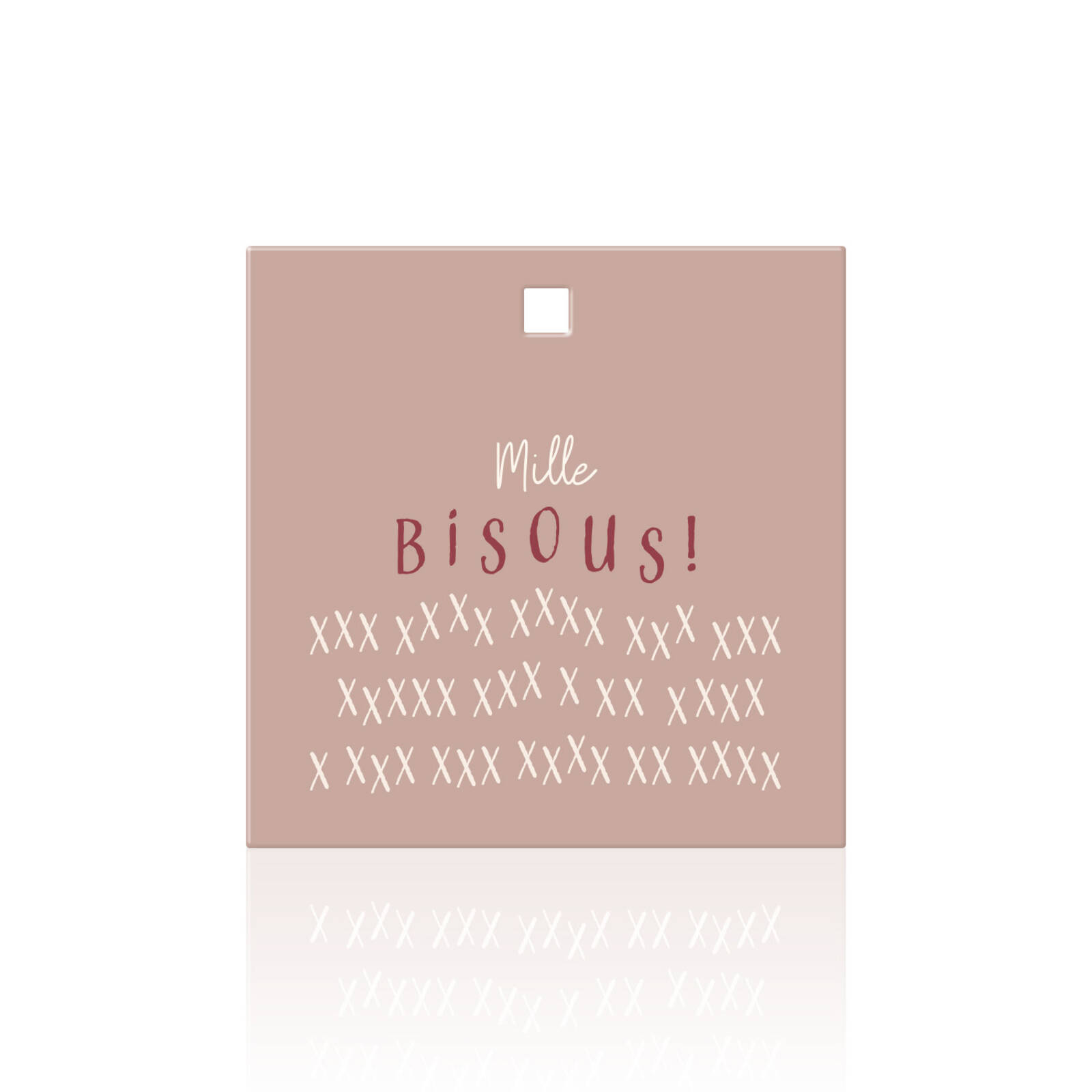 Mille bisous! Cartes carrées - 10 pièces