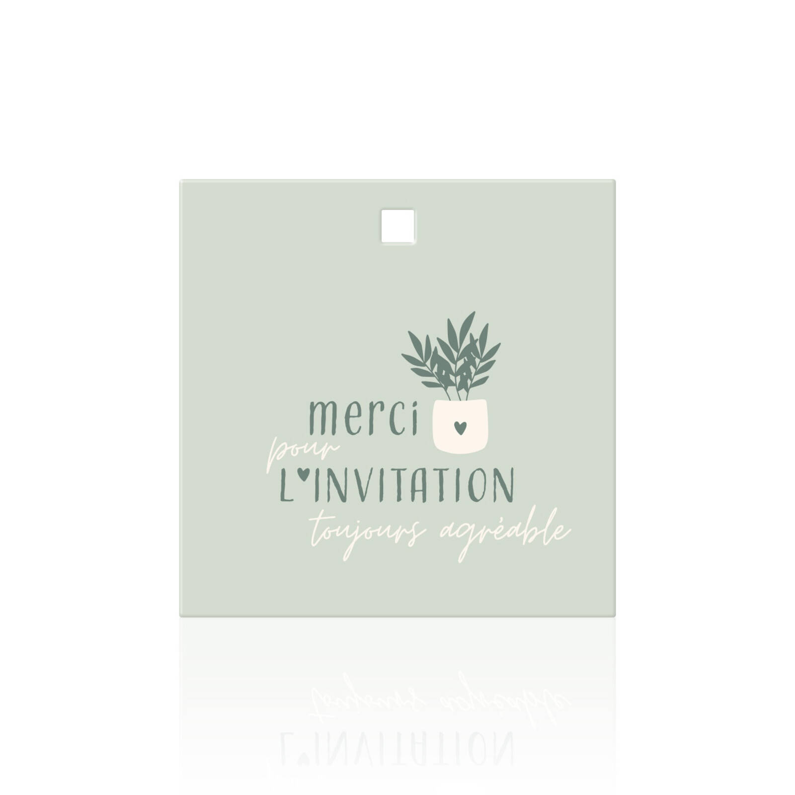 Merci pour l'invitations - 10 cartes carrées