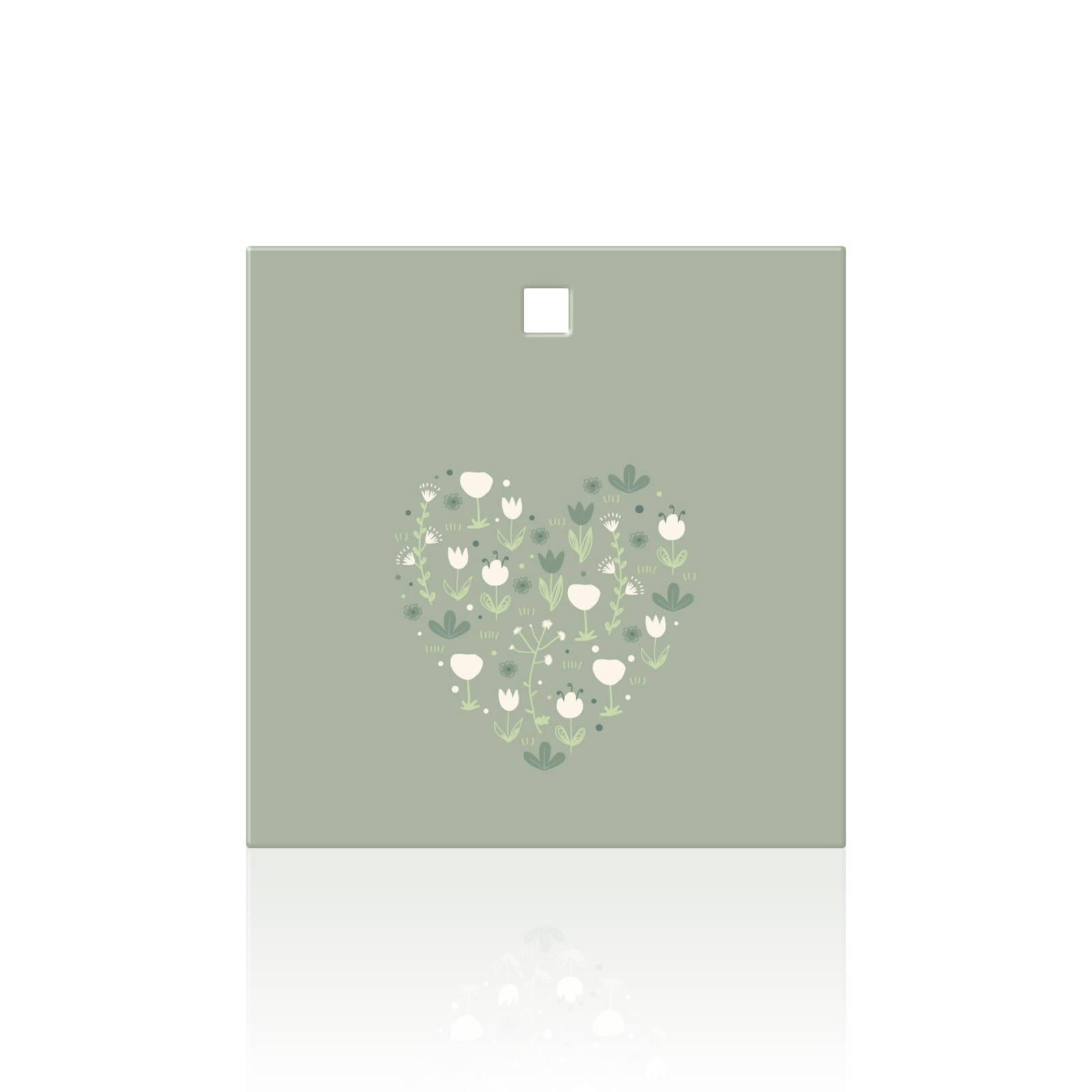 Cœur Blanc - Cartes Carrées