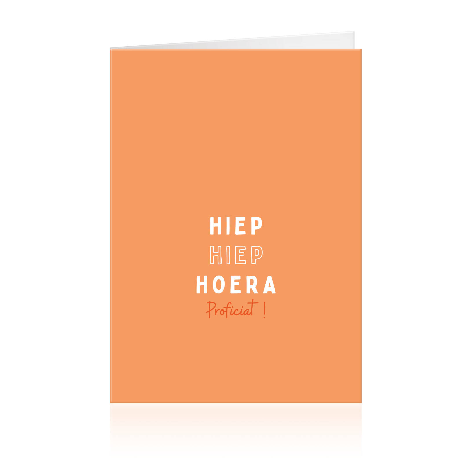 Cartes de vœux Hiep hiep hoera proficiat - 10 pièces