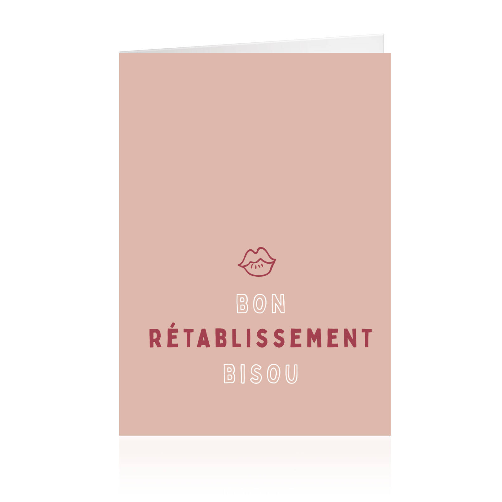 Bon rétablissement bisou - Cartes de vœux (10 pcs)