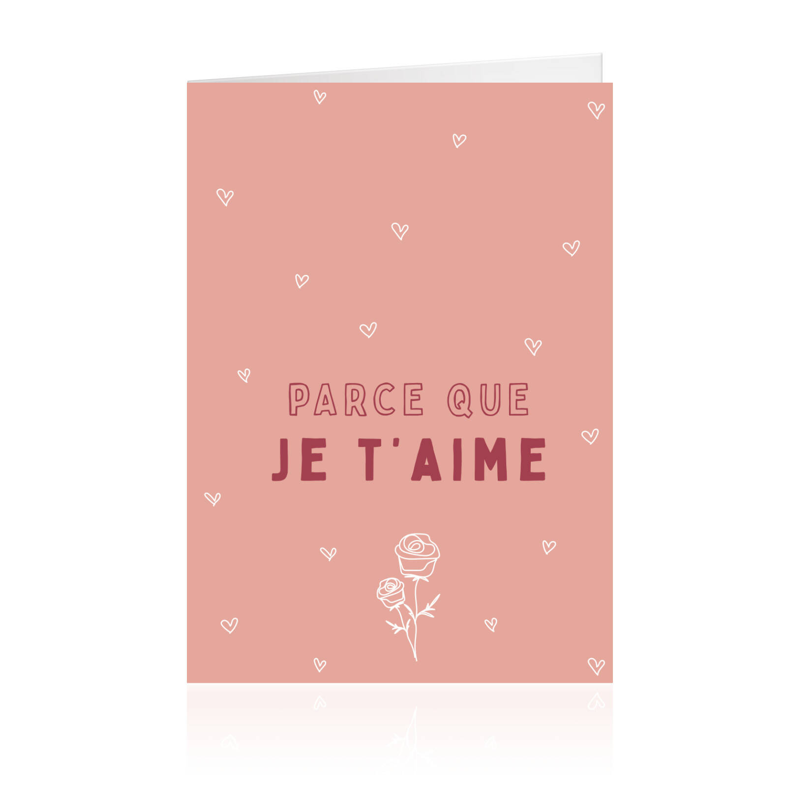 Cartes de vœux Parce que je t'aime - 10 pièces