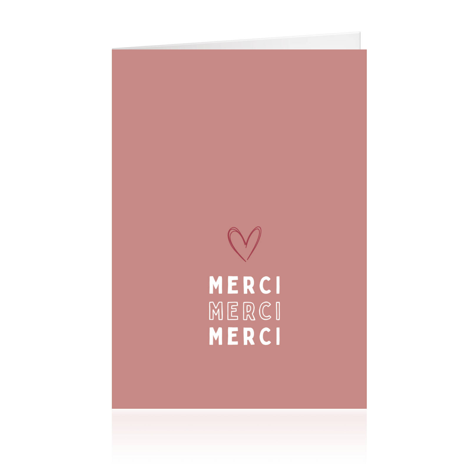 Cartes de vœux Merci Merci Merci - 10 pièces