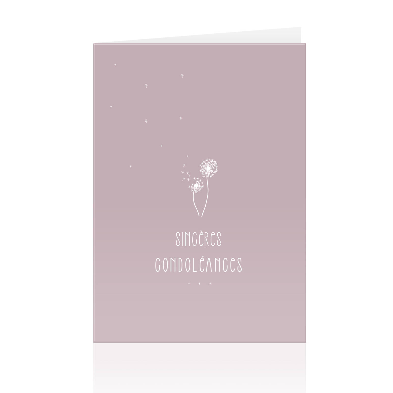 Cartes de Condoléances Sincères - 10 Pièces