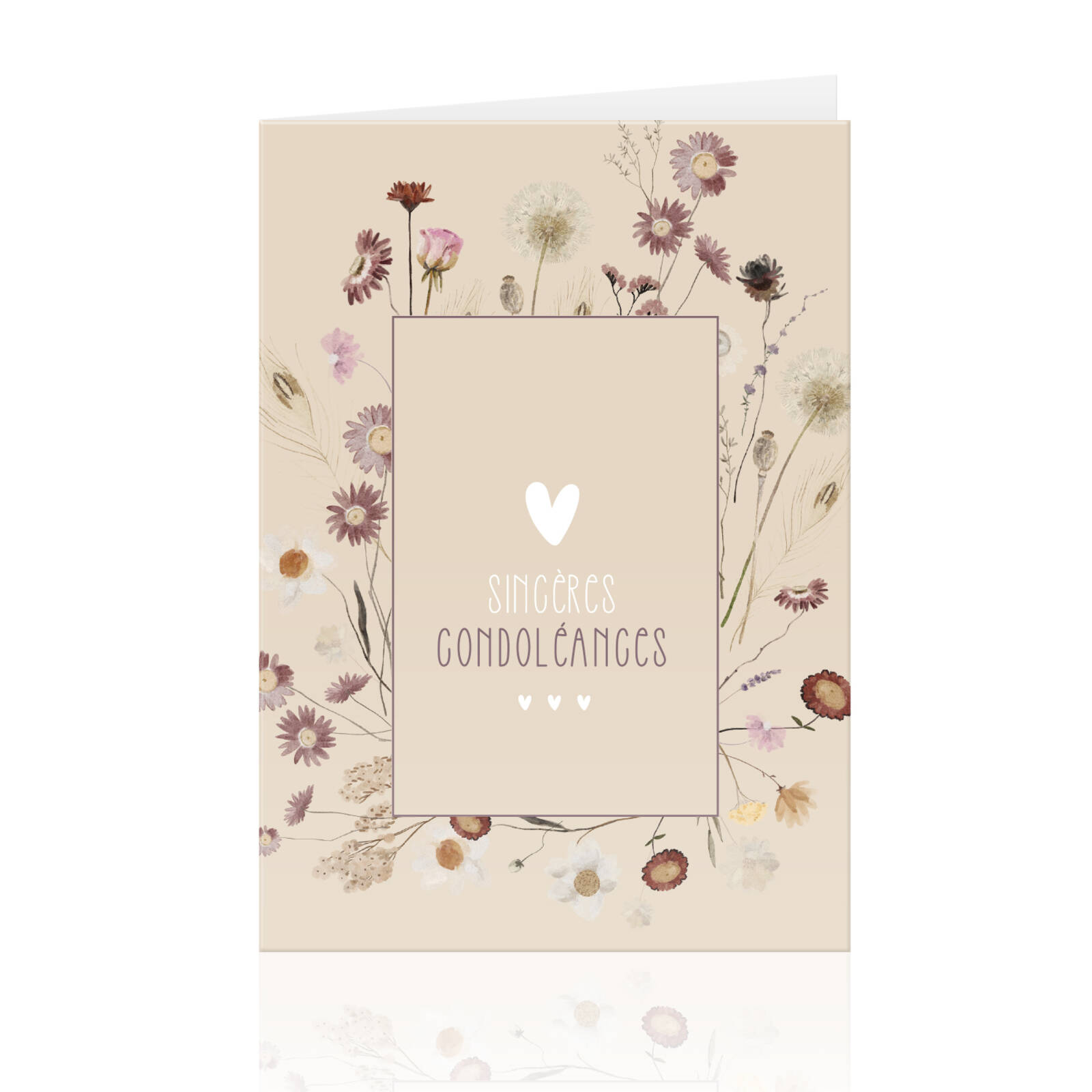 Cartes de condoléances Sincères - 10 pièces