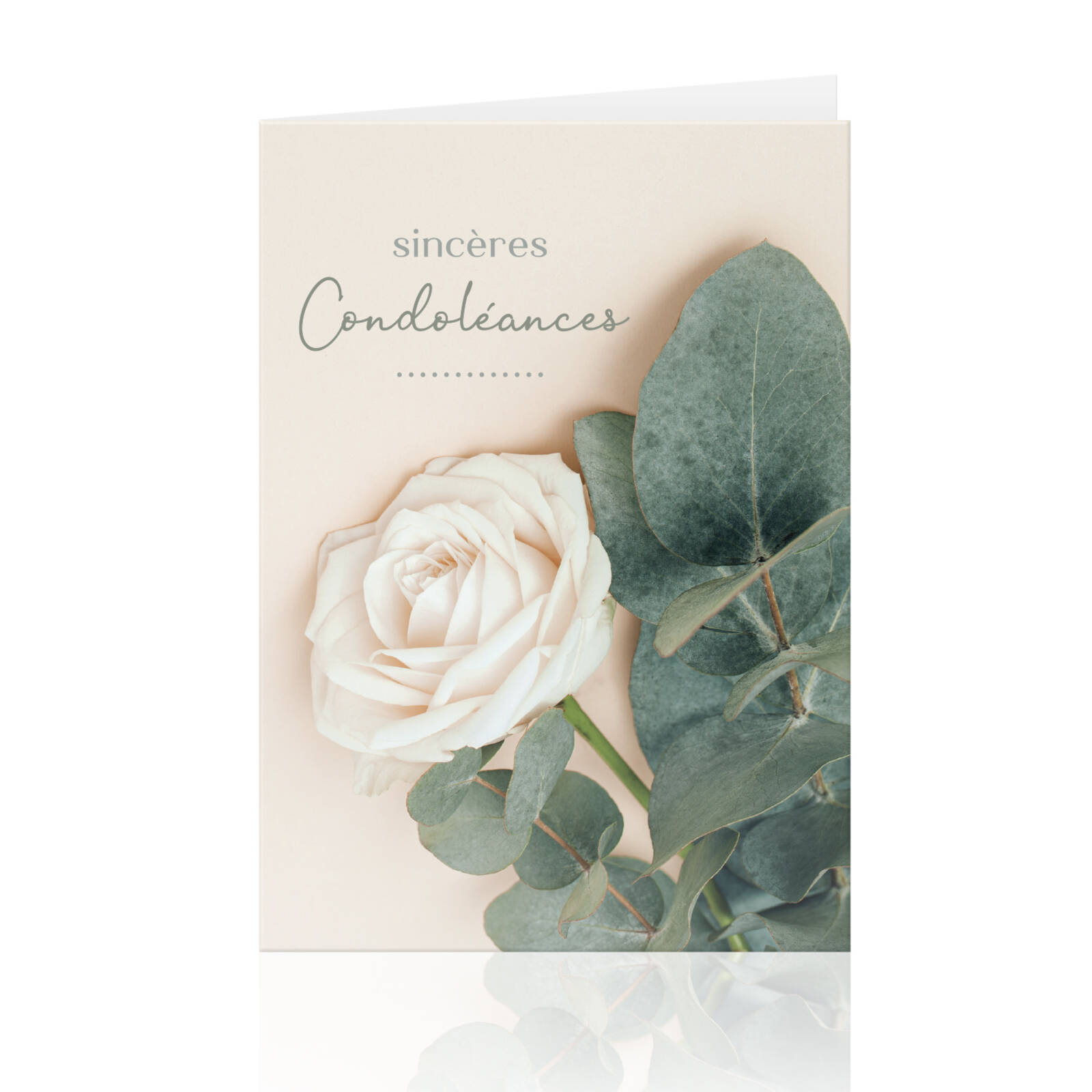 Cartes de Condoléances Sincères - 10 Unités
