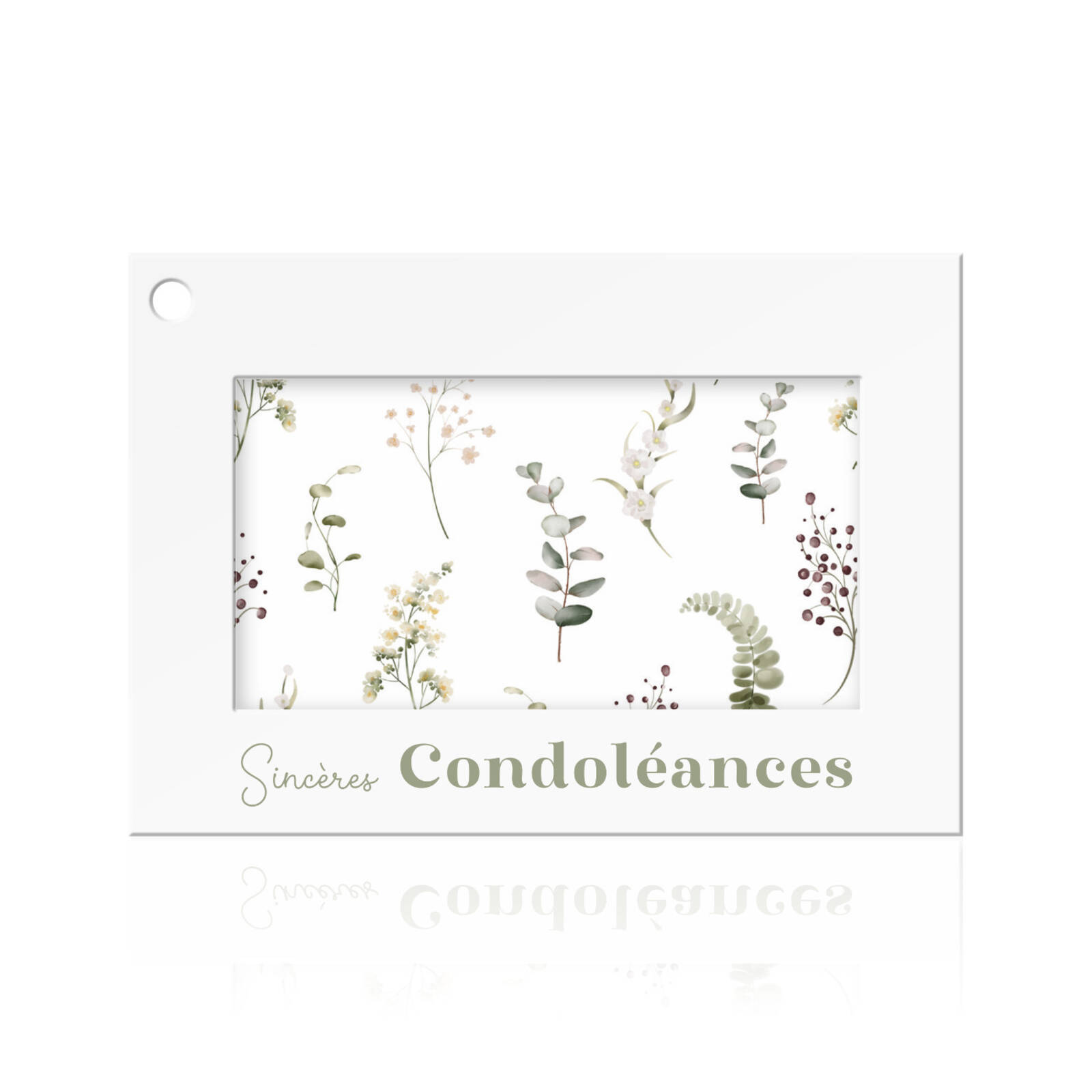 Cartes de Condoléances Sincères - 10 Pièces