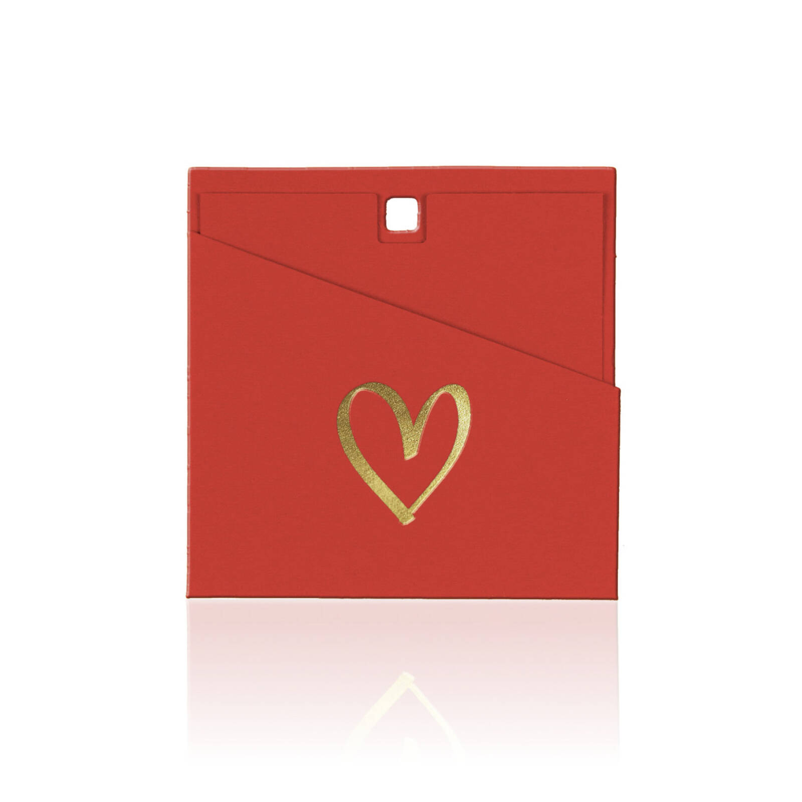 Carte Carrée Blanche - Coeur