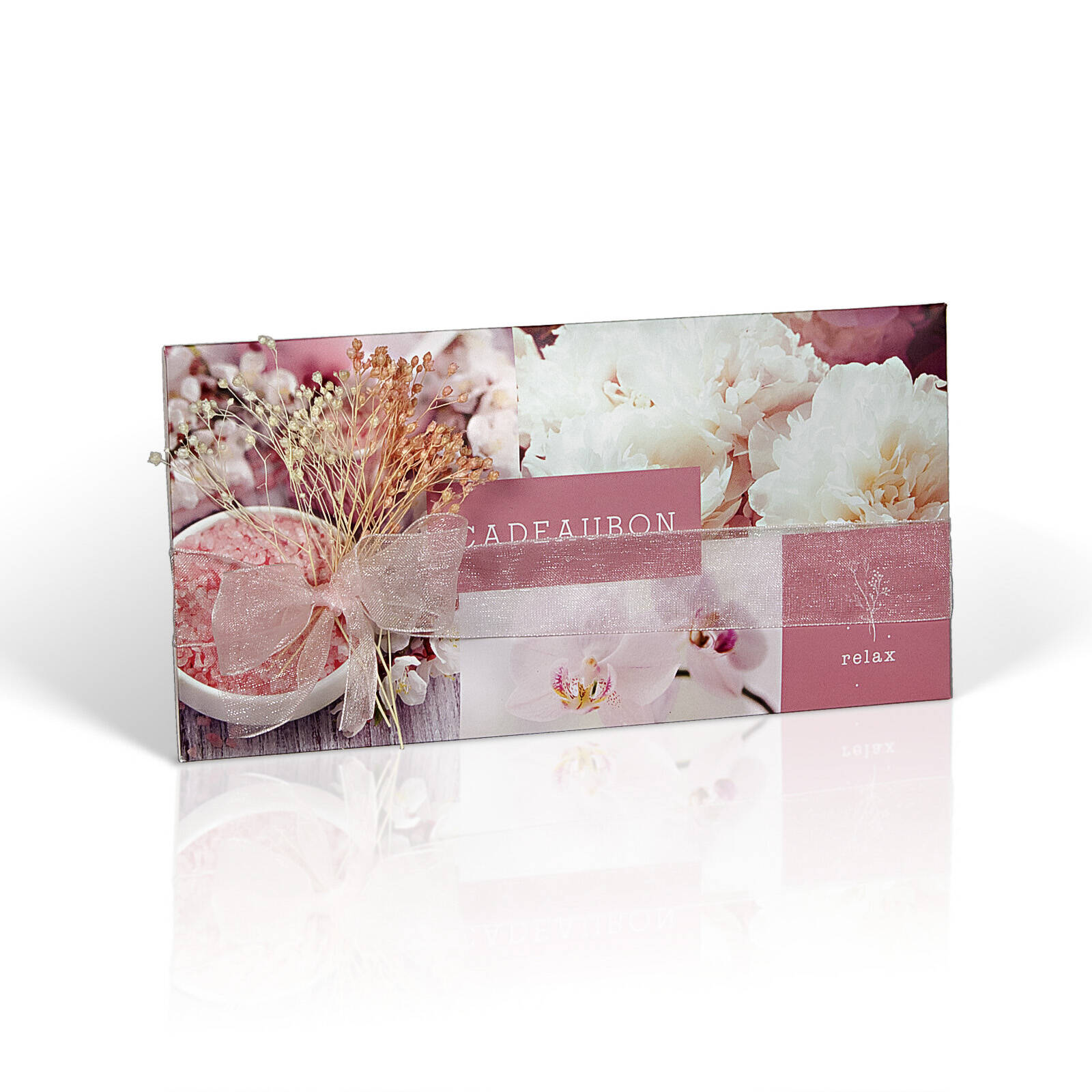 Pack de Bons Cadeaux Fleurs Blanches - 21.5 x 10.5 cm