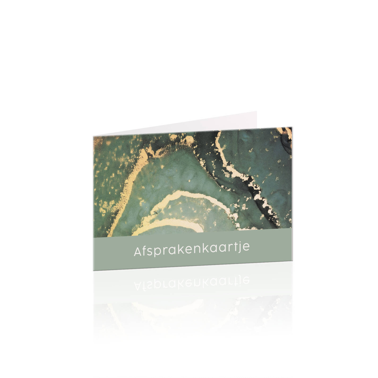 Cartes de rendez-vous Aura Green/gold marble - 50 pcs