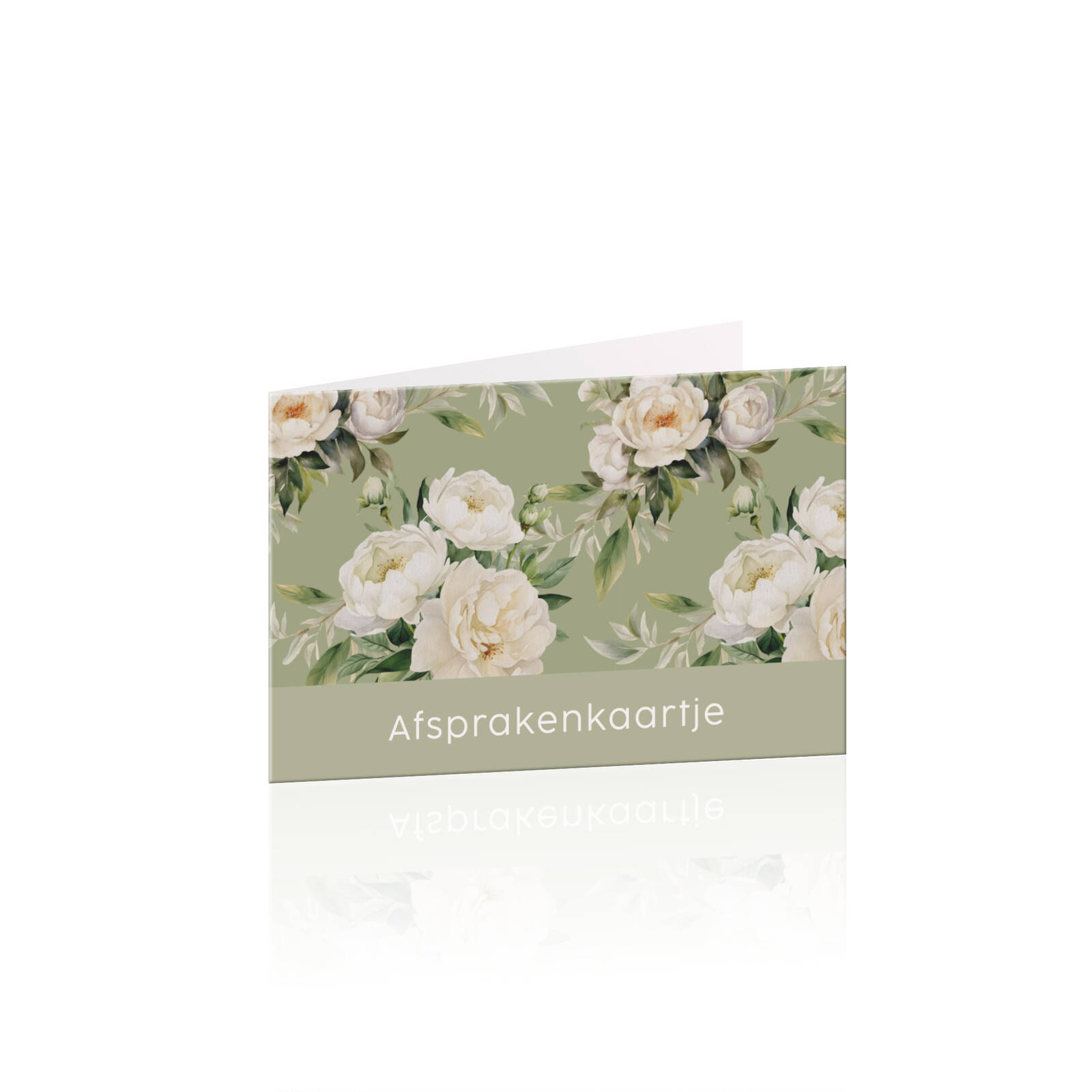Cartes de rendez-vous Aura Pivoine Vert/Blanc
