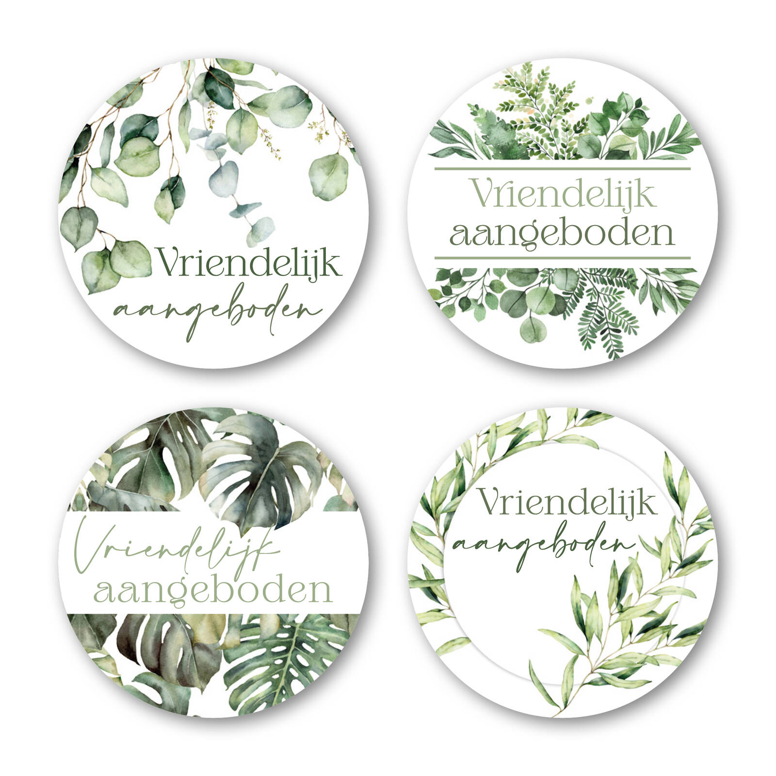 Étiquettes Rondes Amicales - 1 Rouleau