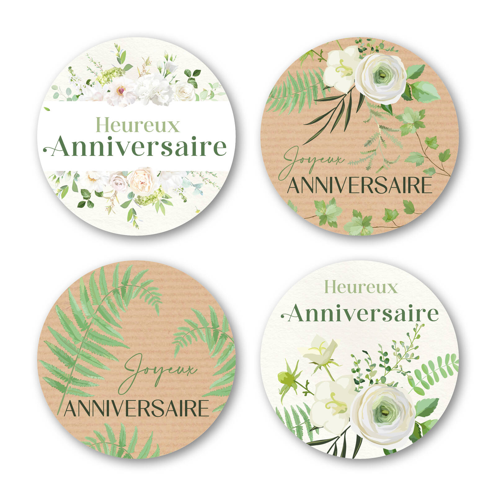 Stickers Joyeux Anniversaire - 1 rouleau