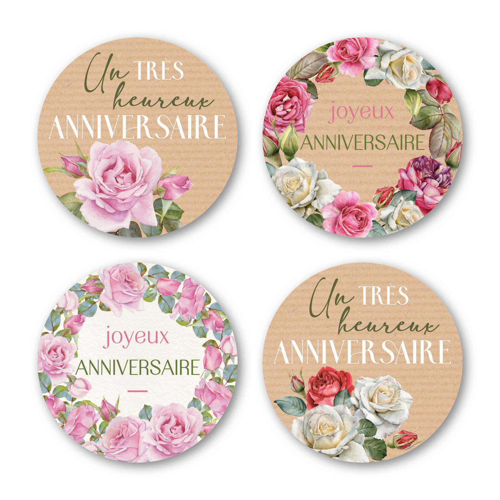 Stickers Joyeux Anniversaire – 1 Rouleau