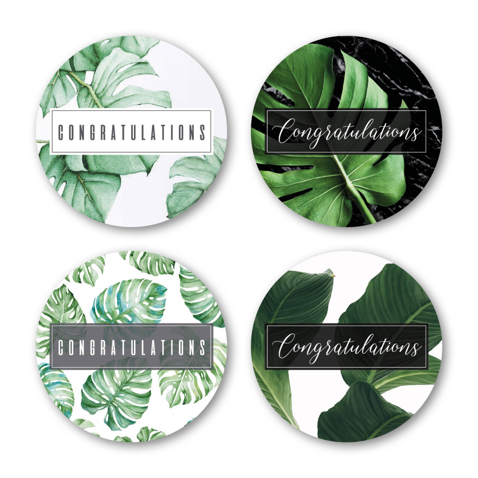 Autocollants Ronds Félicitations - 1 Rouleau