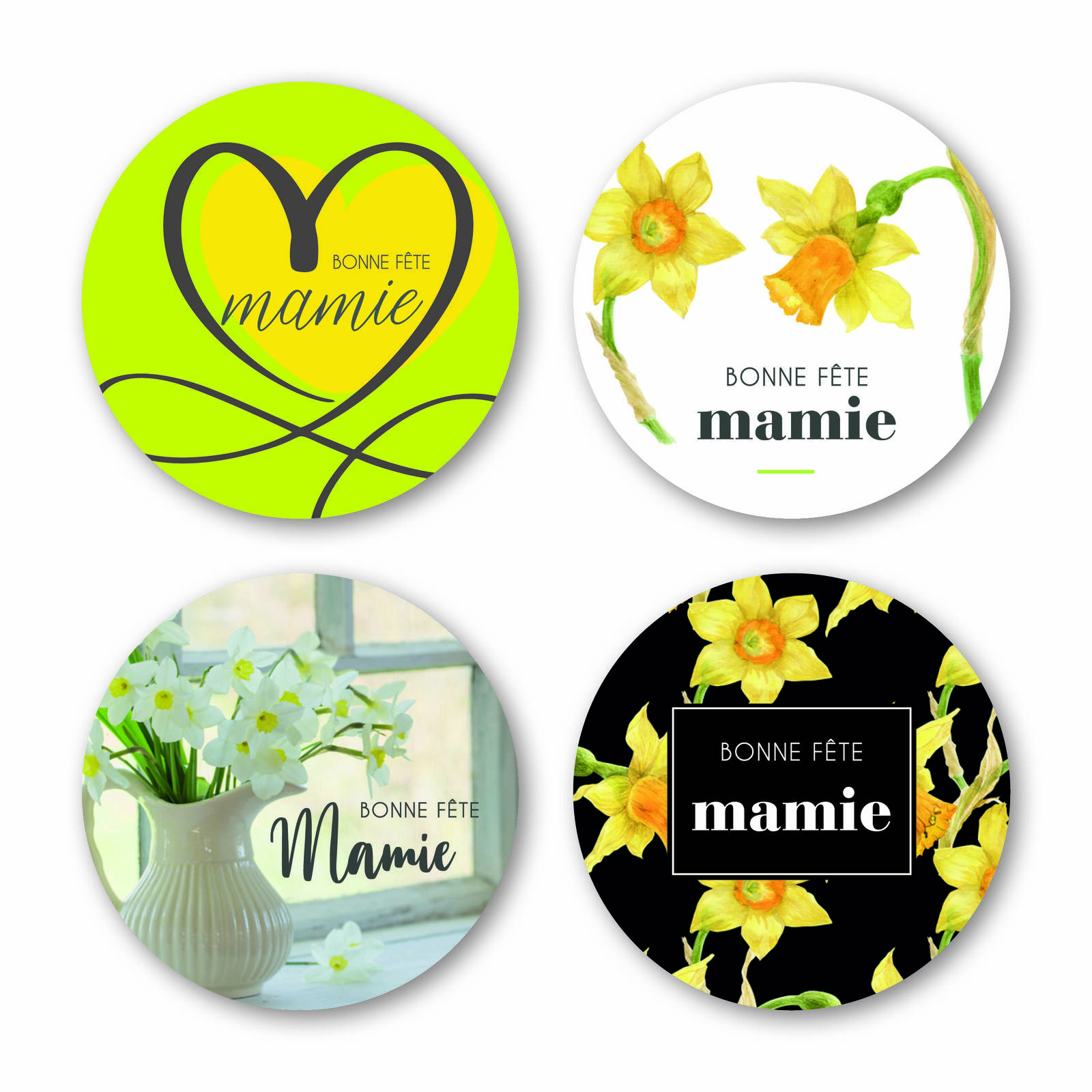 Stickers Bonne fête Mamie - 1 Rouleau