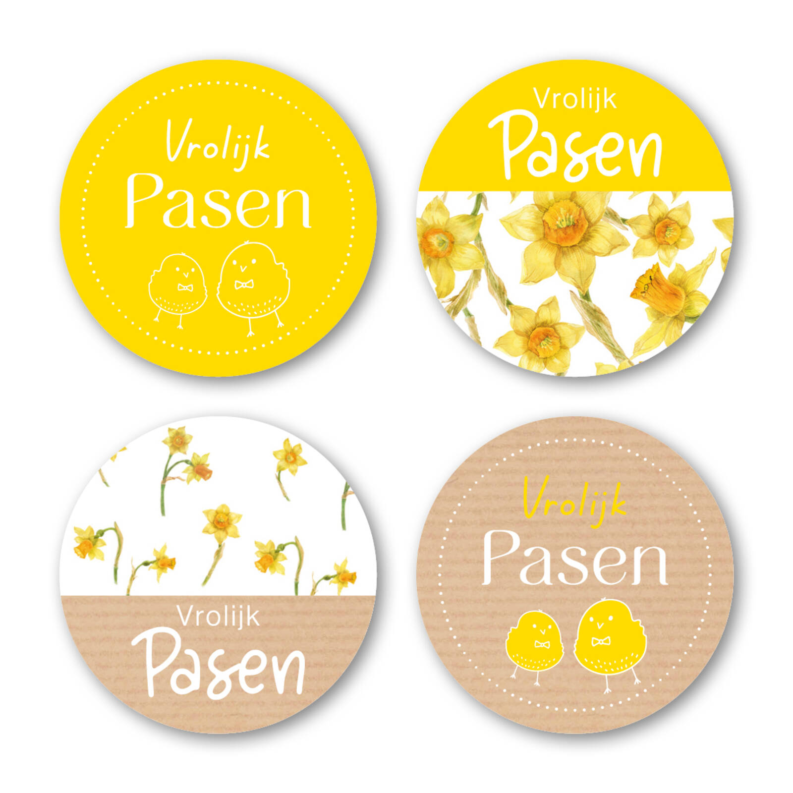 Autocollants Joyeuses Pâques - 1 Rouleau